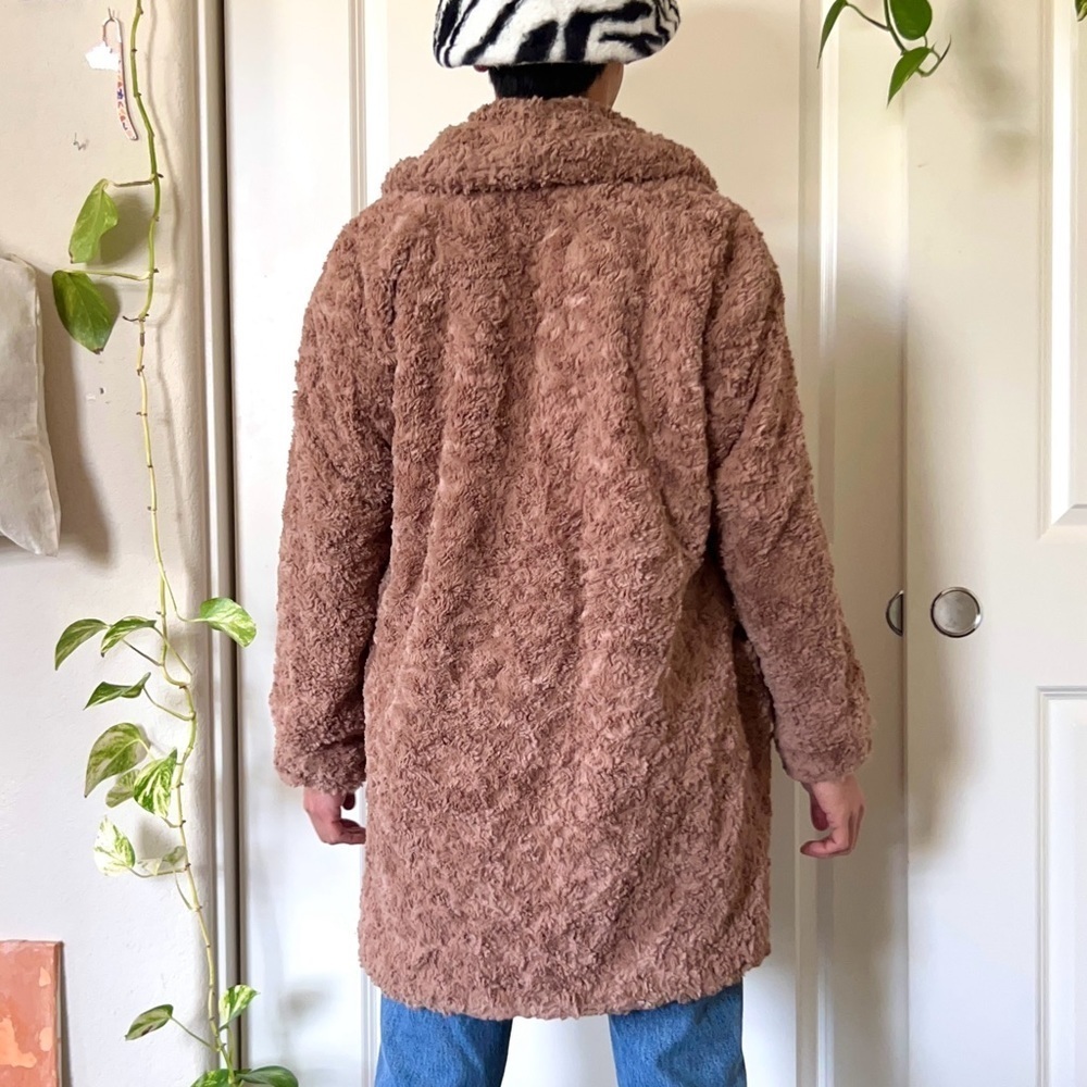 Brown Philosophy Teddy Coat - Picture 4 of 5